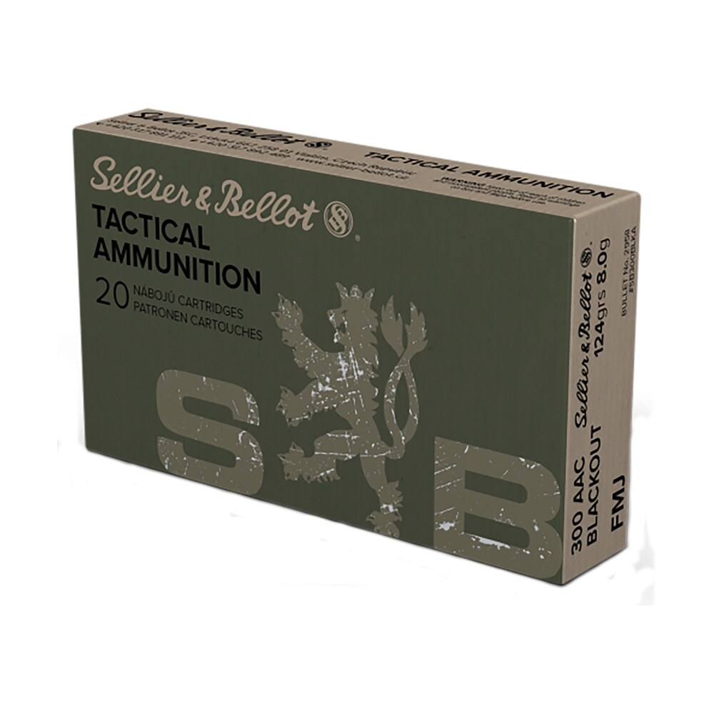 sellier & bellot sb300blka rifle 300blackout 124gr full metal jacket 20 per box/50 case Sellier & Bellot SB300BLKA Rifle 300Blackout 124gr Full Metal Jacket 20 Per Box/50 Case Sports South item 7960