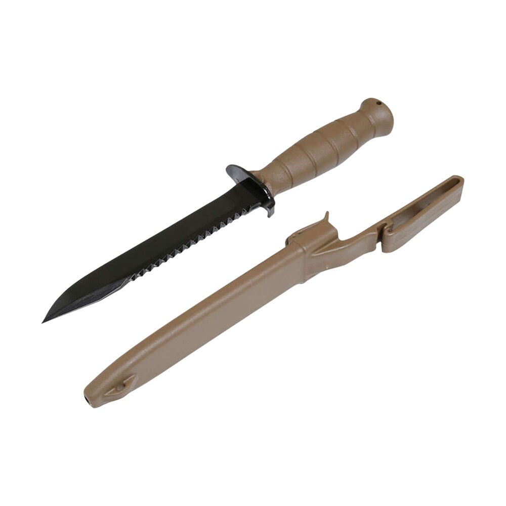 glock kdo39179 field 7″ fixed clip point plain/saw black high carbon steel blade/fde textured trimond polymer handle clamshell packaging Glock KDO39179 Field 7" Fixed Clip Point Plain/Saw Black High Carbon Steel Blade/FDE Textured Sports South item 8019