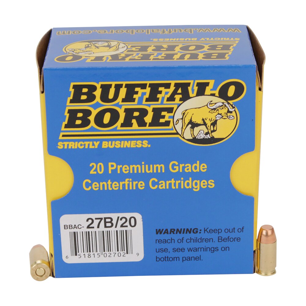 buffalo bore ammunition 27b20 personal defense strictly business 380acp +p 95gr full metal jacket flat nose 20 per box/12 case Buffalo Bore Ammunition 27B20 Personal Defense Strictly Business 380ACP +P 95gr Full Metal Sports South item 80746