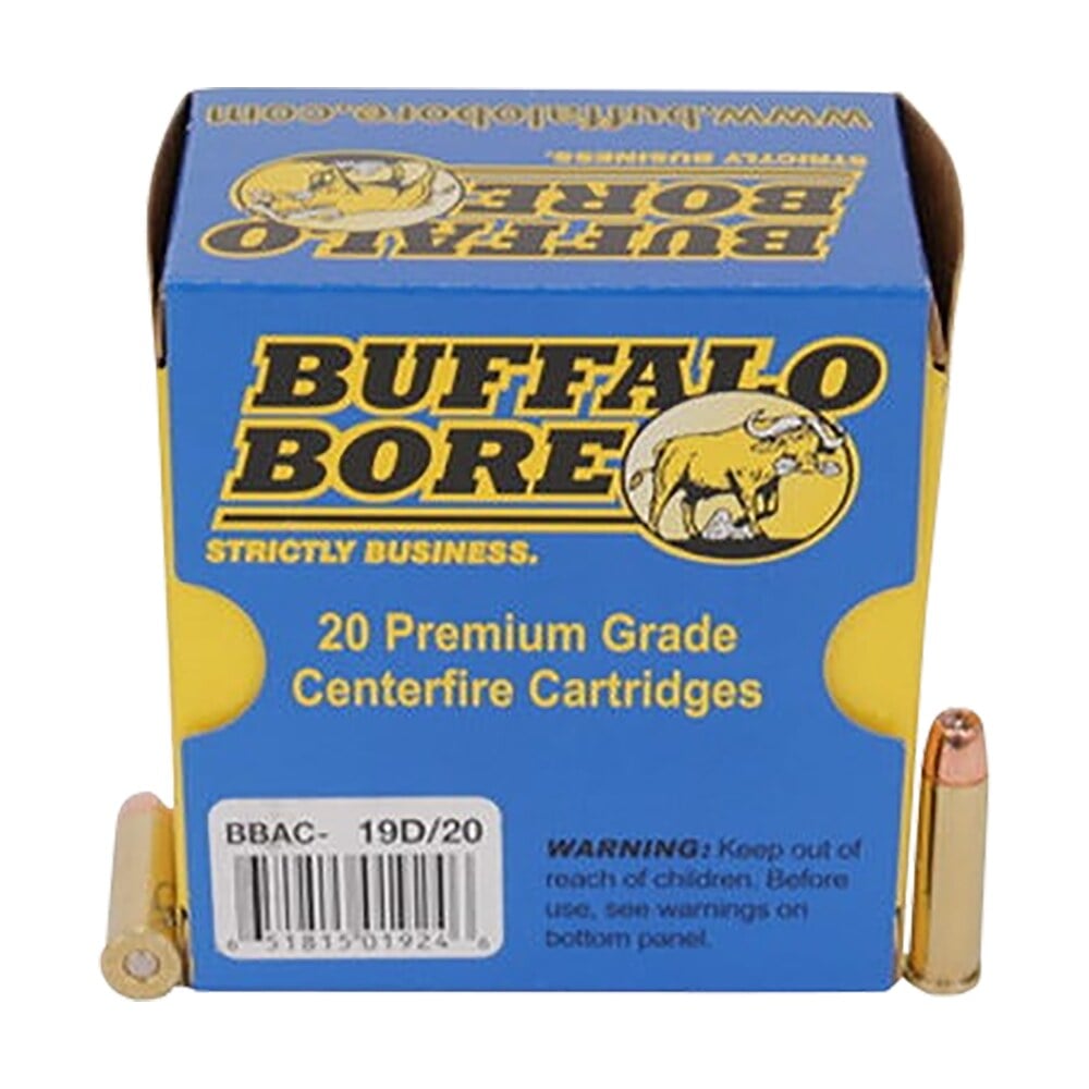 buffalo bore ammunition 19d20 heavy strictly business 357mag 125gr jacket hollow point 20 per box/12 case Buffalo Bore Ammunition 19D20 Heavy Strictly Business 357Mag 125gr Jacket Hollow Point 20 Per Sports South item 80759