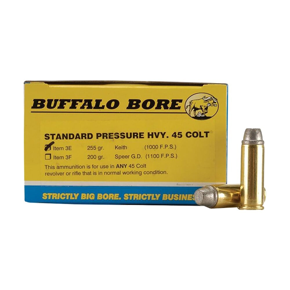 buffalo bore ammunition 3e20 standard pressure strictly business 45colt 255gr gas checked soft cast 20 per box/12 case Buffalo Bore Ammunition 3E20 Standard Pressure Strictly Business 45Colt 255gr Gas Checked Soft Sports South item 80773