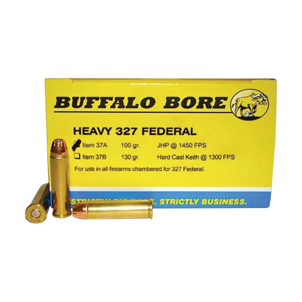 buffalo bore ammunition 37a20 heavy strictly business 327federal mag 100gr jacket hollow point 20 per box/12 case Buffalo Bore Ammunition 37A20 Heavy Strictly Business 327Federal Mag 100gr Jacket Hollow Point Sports South item 80783