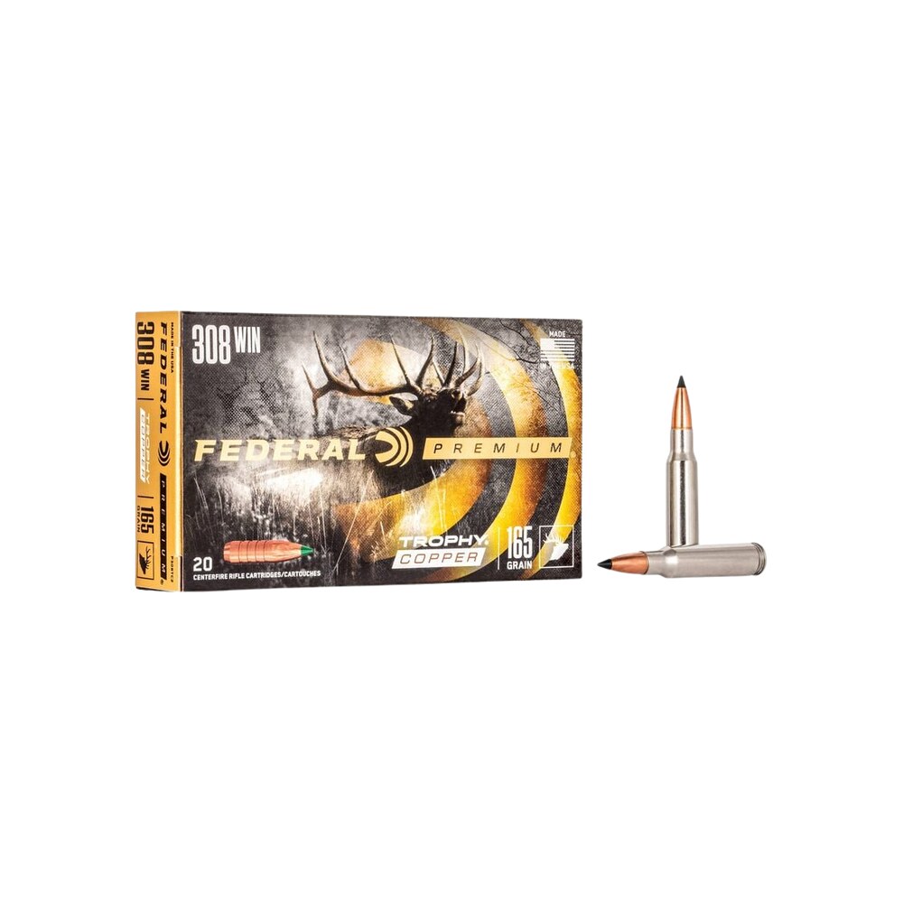 federal p308tc2 premium 308win 165gr trophy copper 20 per box/10 case Federal P308TC2 Premium 308Win 165gr Trophy Copper 20 Per Box/10 Case Sports South item 80976