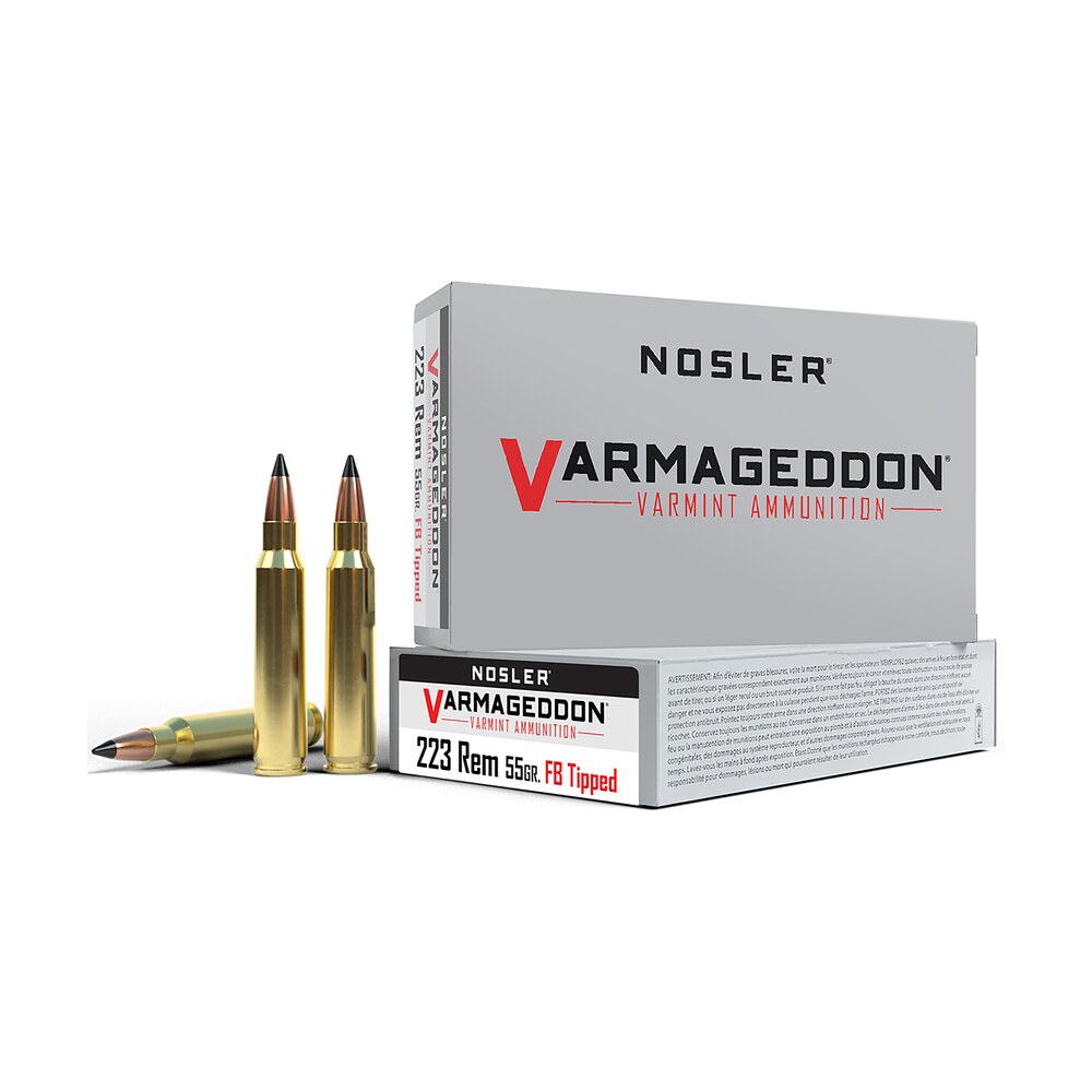nosler 65145 varmageddon 223rem 55gr flat base tipped 20 per box/20 case Nosler 65145 Varmageddon 223Rem 55gr Flat Base Tipped 20 Per Box/20 Case Sports South item 81557