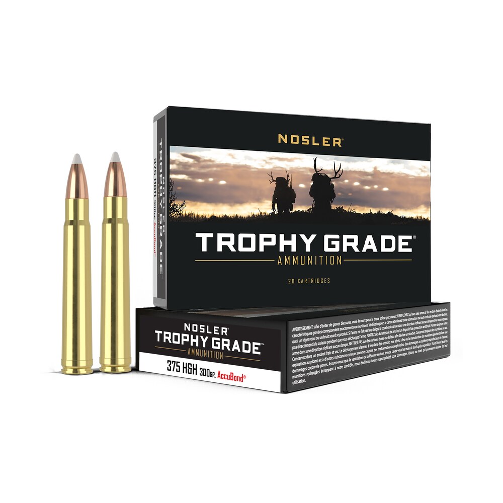 nosler 60070 trophy grade 375h&hmag 300gr nosler accubond 20 per box/10 case Nosler 60070 Trophy Grade 375H&HMag 300gr Nosler AccuBond 20 Per Box/10 Case Sports South item 81567