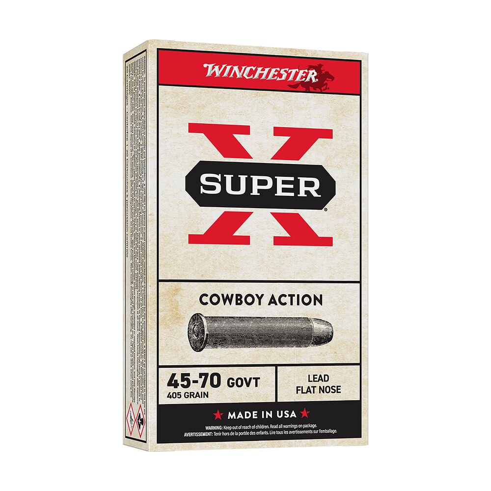 winchester ammo x4570cb super x cowboy action 45 70gov 405gr lead flat nose 20 per box/10 case Winchester Ammo X4570CB Super X Cowboy Sports South item 81791