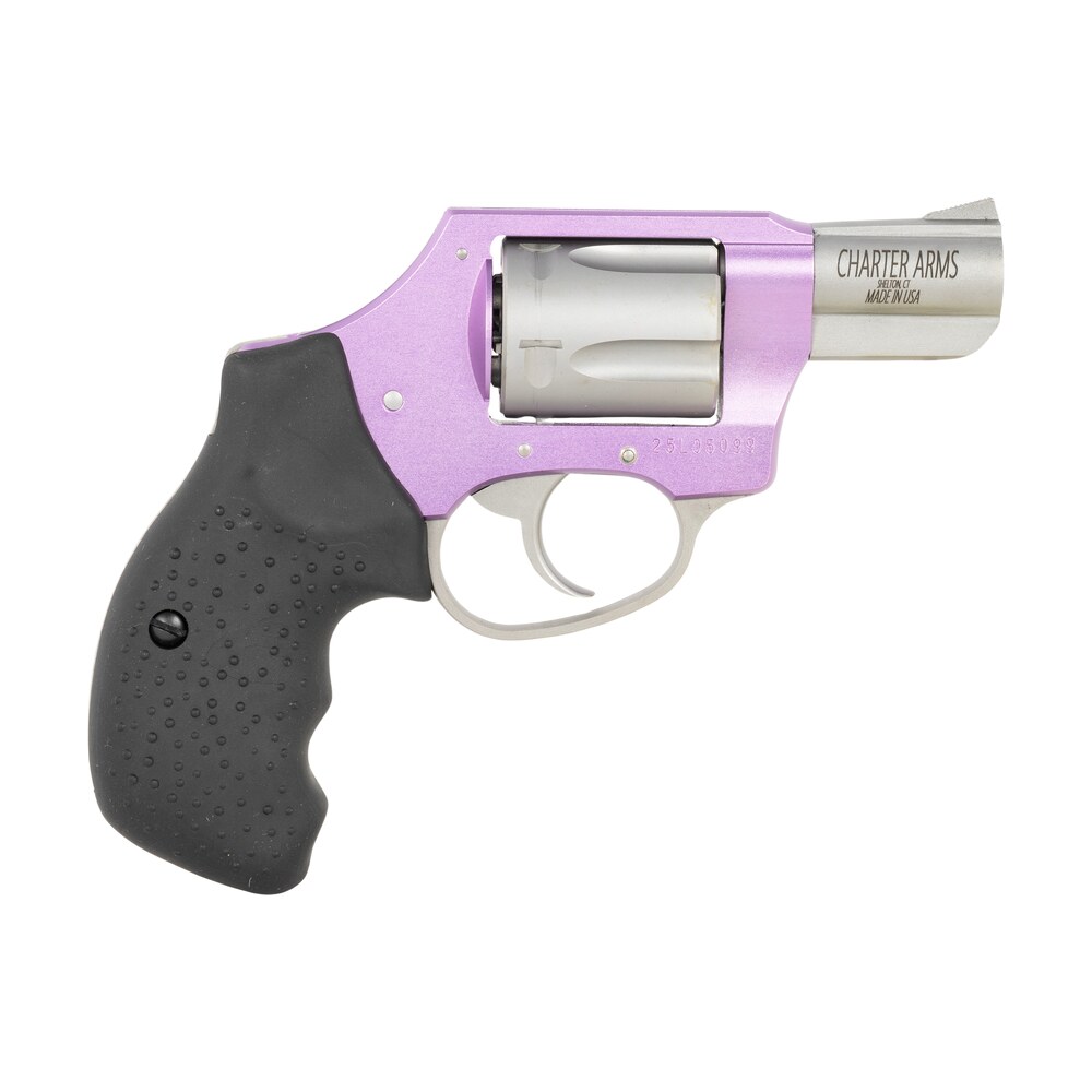 charter arms 53841 undercover lite lavender lady small 38 special 5rd 2" stainless steel barrel & cylinder, lavender aluminum frame, black finger grooved rubber grip, concealed hammer Charter Arms 53841 Undercover Lite Lavender Lady Small 38 Special 5rd 2" Stainless Steel Barrel Sports South item 81910