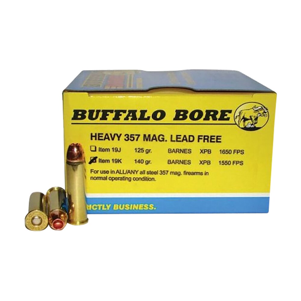 buffalo bore ammunition 19k20 buffalo barnes strictly business 357mag 140gr barnes vor tx xpb lead free 20 per box/12 case Buffalo Bore Ammunition 19K20 Buffalo-Barnes Strictly Business 357Mag 140gr Barnes VOR-TX XPB Sports South item 82098