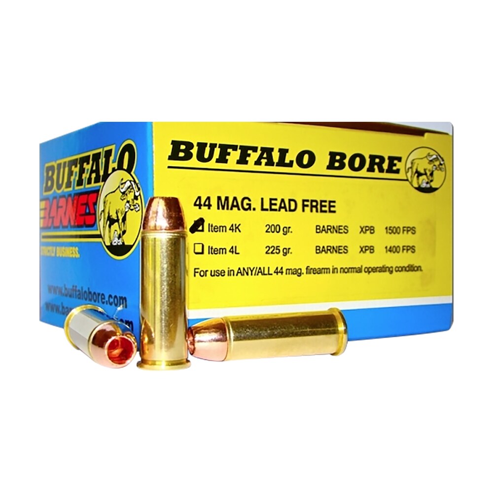 buffalo bore ammunition 4k20 buffalo barnes strictly business 44rem mag 200gr barnes vor tx xpb lead free 20 per box/12 case Buffalo Bore Ammunition 4K20 Buffalo-Barnes Strictly Business 44Rem Mag 200gr Barnes VOR-TX XPB Sports South item 82221