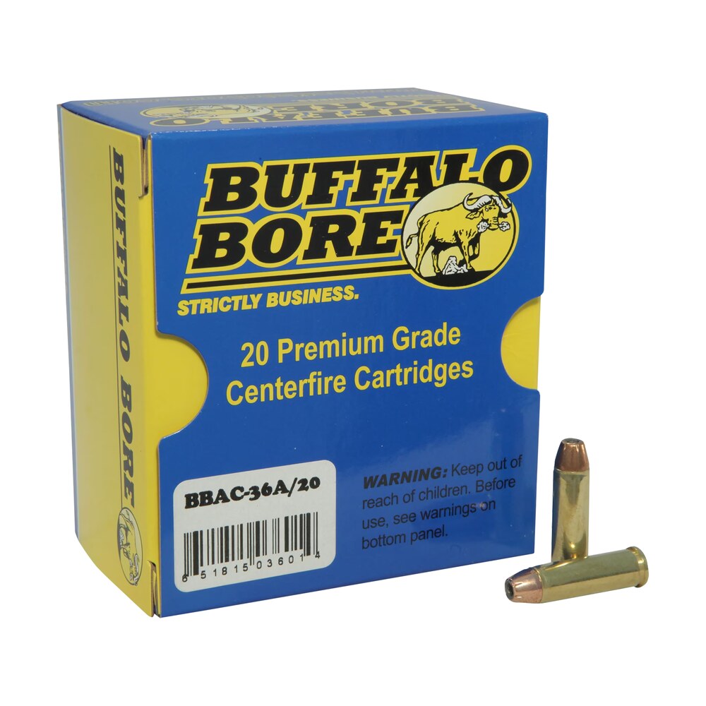 buffalo bore ammunition 17a20 heavy strictly business 35rem 220gr semi jacketed flat point 20 per box/12 case Buffalo Bore Ammunition 17A20 Heavy Strictly Business 35Rem 220gr Semi Jacketed Flat Point 20 Sports South item 82317