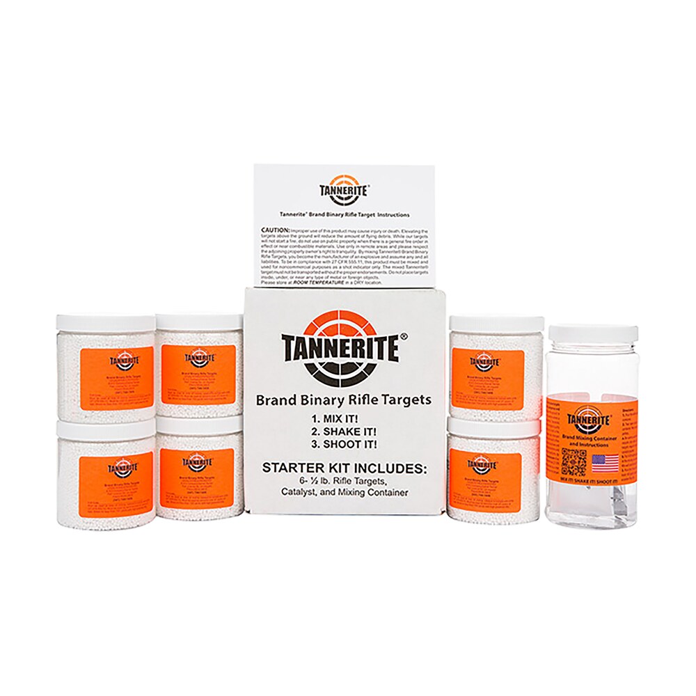 tannerite str starter kit impact enhancement explosion white vapor centerfire rifle firearm 0.50 lb 24 targets Tannerite STR Starter Kit Impact Enhancement Explosion White Vapor Centerfire Rifle Firearm Sports South item 82539
