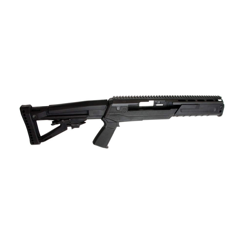 archangel aa1430 sparta conversion stock black synthetic 4 position collapsible with pistol grip for ruger mini 14, mini thirty Archangel AA1430 Sparta Conversion Stock Black Synthetic 4 Position Collapsible Sports South item 82721