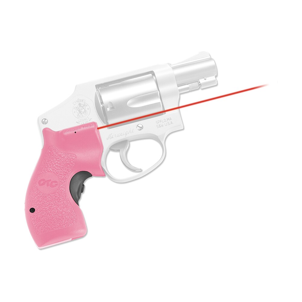 crimson trace 0134801 lasergrips fits s&w j frame round butt, red laser 633nm wavelength 5mw output, pink polymer Crimson Trace 0134801 Lasergrips Sports South item 82963