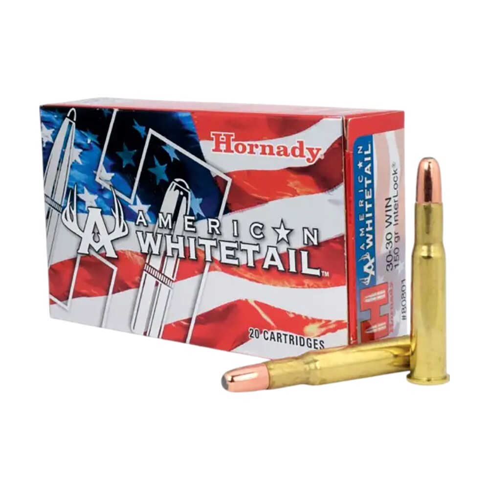hornady 80801 american whitetail 30 30win 150gr interlock round nose 20 per box/10 case Hornady 80801 American Whitetail 30-30Win 150gr InterLock Round Nose 20 Per Box/10 Case Sports South item 84279