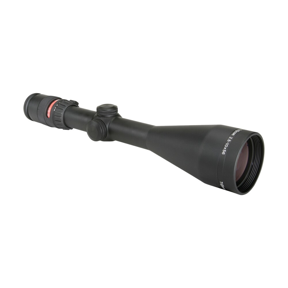 trijicon 200035 accupoint black hardcoat anodized 2.5 10x56mm 30mm tube illuminated red triangle post reticle Trijicon 200035 AccuPoint Black Hardcoat Anodized 2.5-10x56mm 30mm Tube Illuminated Red Sports South item 84573