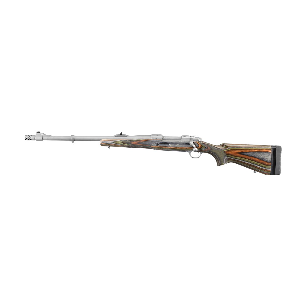 ruger 47124 hawkeye guide gun 375 ruger 3+1 20" matte stainless threaded barrel, matte stainless stainless steel receiver w/integral scope mount, green mountain adj lop laminate stock, left hand Ruger 47124 Hawkeye Guide Gun 375 Ruger 3+1 20" Matte Stainless Threaded Sports South item 84848