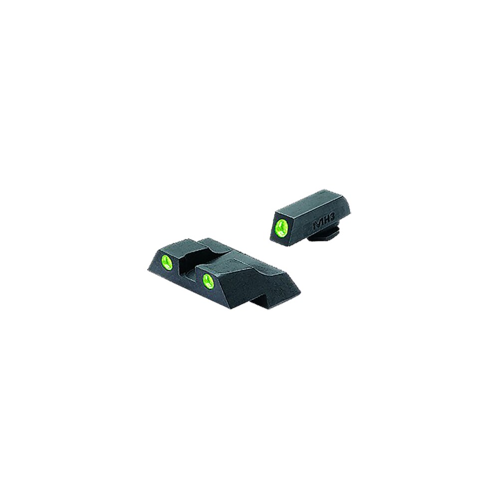 meprolight usa 102263101 tru dot sight set green tritium front & rear, compatible w/glock 26/27, post/dovetail mount Meprolight USA 102263101 Tru-Dot Sight Set Green Tritium Front & Rear, Compatible Sports South item 85047