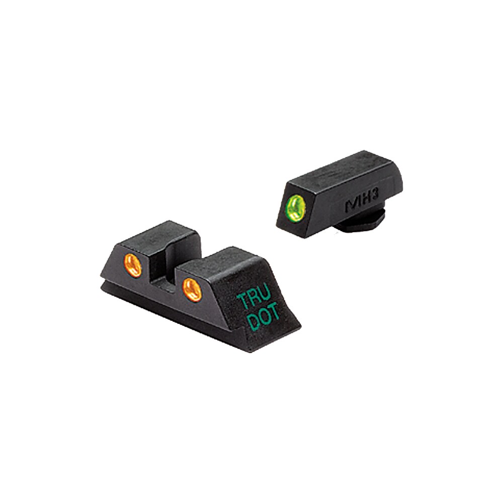 meprolight usa 102243301 tru dot sight set green tritium front/orange tritium rear, compatible w/glock 17/19/22/23/24/25/28/31/32/33/34/35/37/38/39 Meprolight USA 102243301 Tru-Dot Sight Set Green Tritium Front/Orange Tritium Rear, Compatible Sports South item 85077