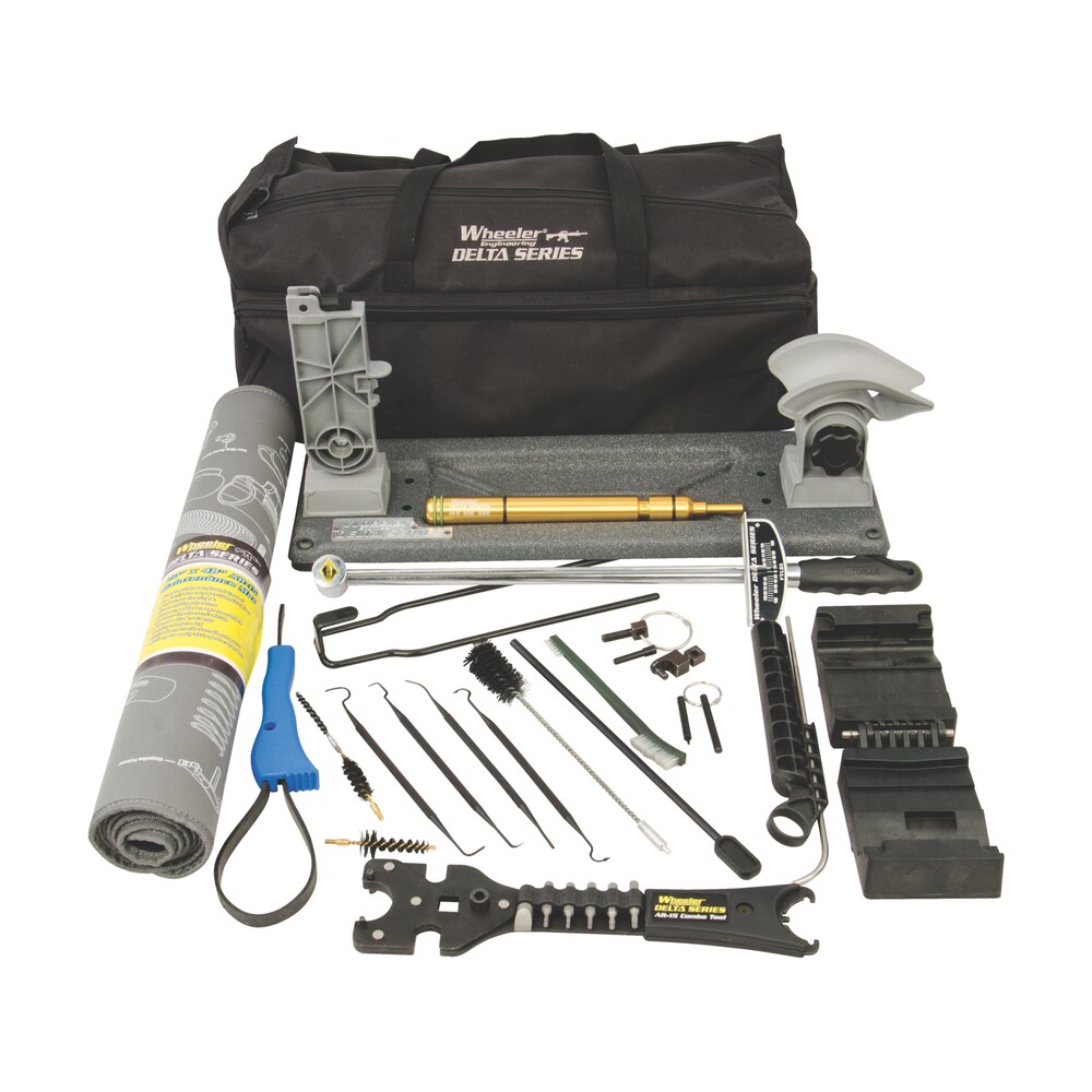 wheeler 156555 armorer's professional kit black multiple rifle ar15/m16 19 pieces Wheeler 156555 Armorer's Professional Kit Black Multiple Rifle AR15/M16 19 Pieces Sports South item 85624