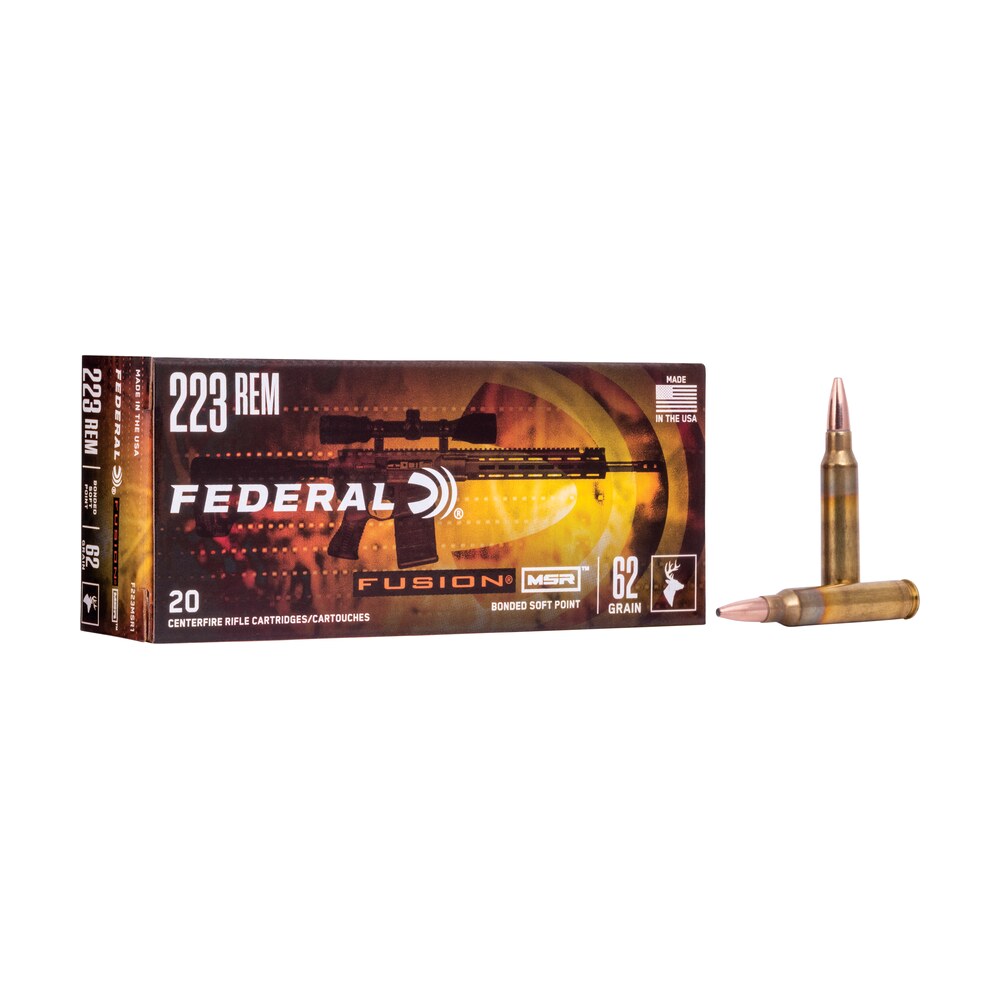 federal f223msr1 fusion msr 223rem 62gr bonded soft point 20 per box/10 case Federal F223MSR1 Fusion MSR 223Rem 62gr Bonded Soft Point 20 Per Box/10 Case Sports South item 85766