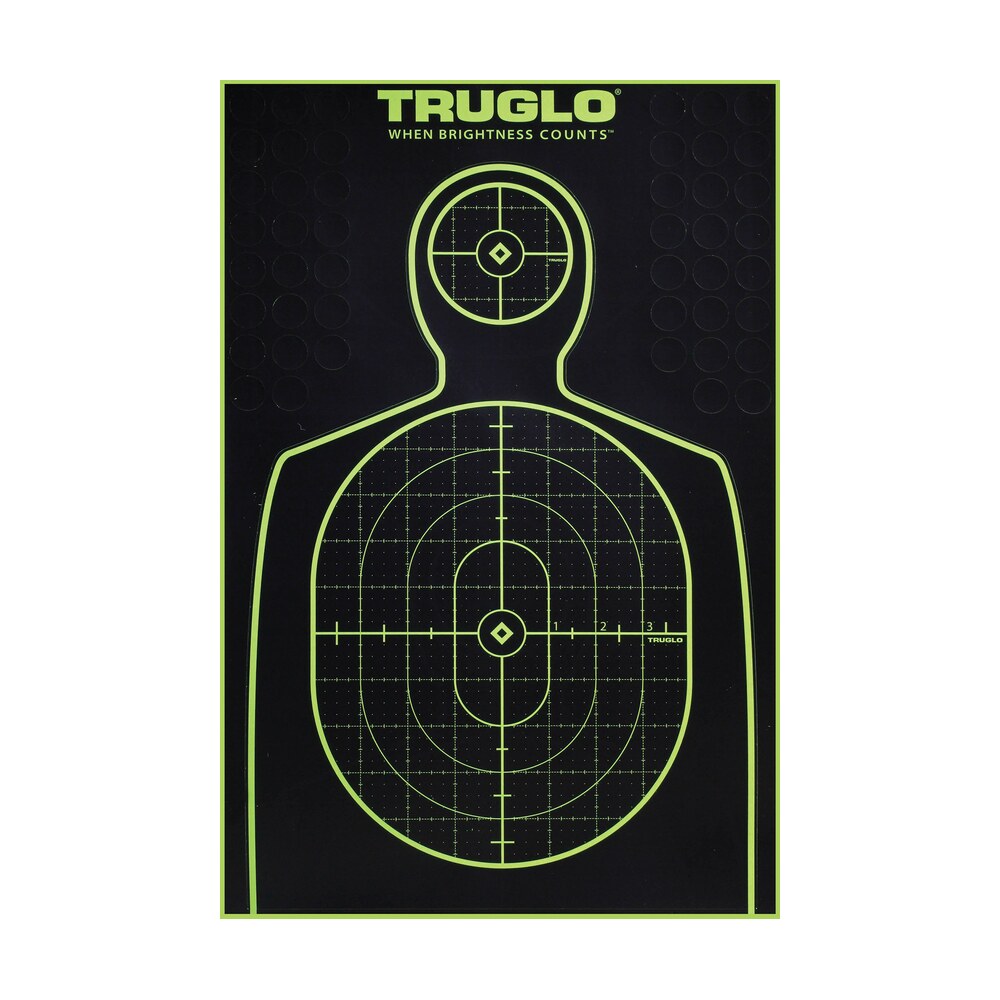 truglo tg13a6 tru see handgun target self adhesive heavy paper black/green 12"x18" silhouette 6 pack TruGlo TG13A6 Tru-See Handgun Target Self-Adhesive Heavy Paper Black/Green 12"x18" Silhouette 6 Sports South item 85827