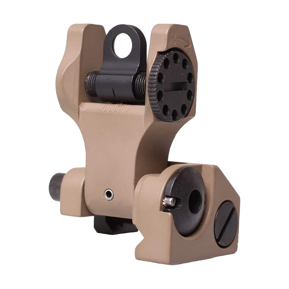troy ind ssigfbsroft00 rear folding battlesight round flat dark earth folding for ar 15 Troy Ind SSIGFBSROFT00 Rear Folding BattleSight Round Flat Dark Earth Folding for AR-15 Sports South item 85880