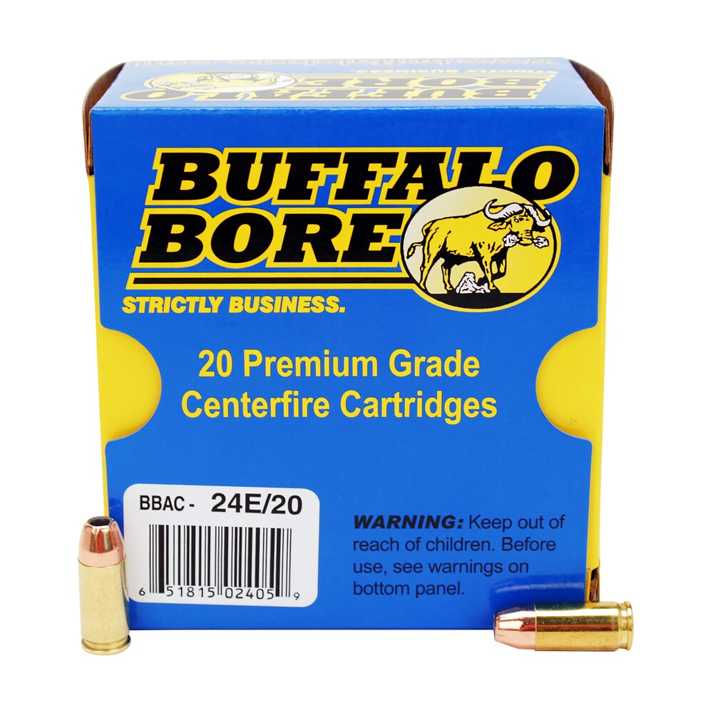 buffalo bore ammunition 24e20 personal defense strictly business 9mmluger +p 124gr jacket hollow point 20 per box/12 case Buffalo Bore Ammunition 24E20 Personal Defense Strictly Business 9mmLuger +P 124gr Jacket Sports South item 86240