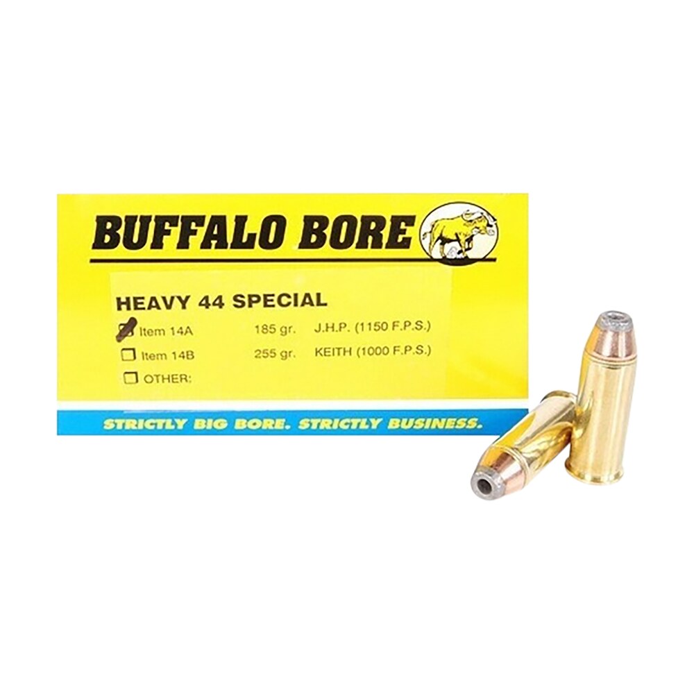 buffalo bore ammunition 14a20 heavy strictly business 44s&w spl 180gr jacket hollow point 20 per box/12 case Buffalo Bore Ammunition 14A20 Heavy Strictly Business 44S&W Spl 180gr Jacket Hollow Point Sports South item 86247