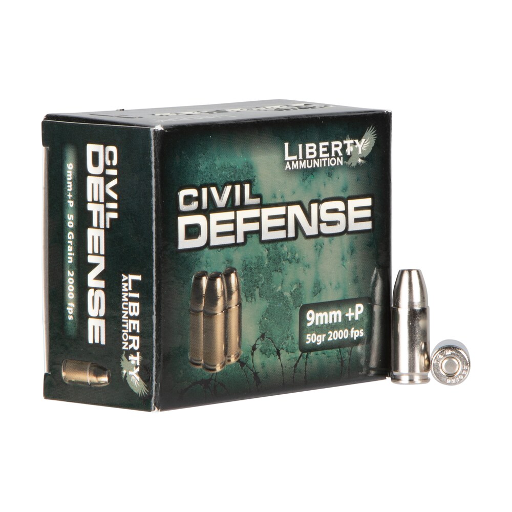 liberty ammunition lacd9014 civil defense 9mmluger+p 50gr lead free fragmenting hollow point 20 per box/50 case Liberty Ammunition LACD9014 Civil Defense 9mmLuger+P 50gr Lead Free Fragmenting Hollow Point 20 Sports South item 86374