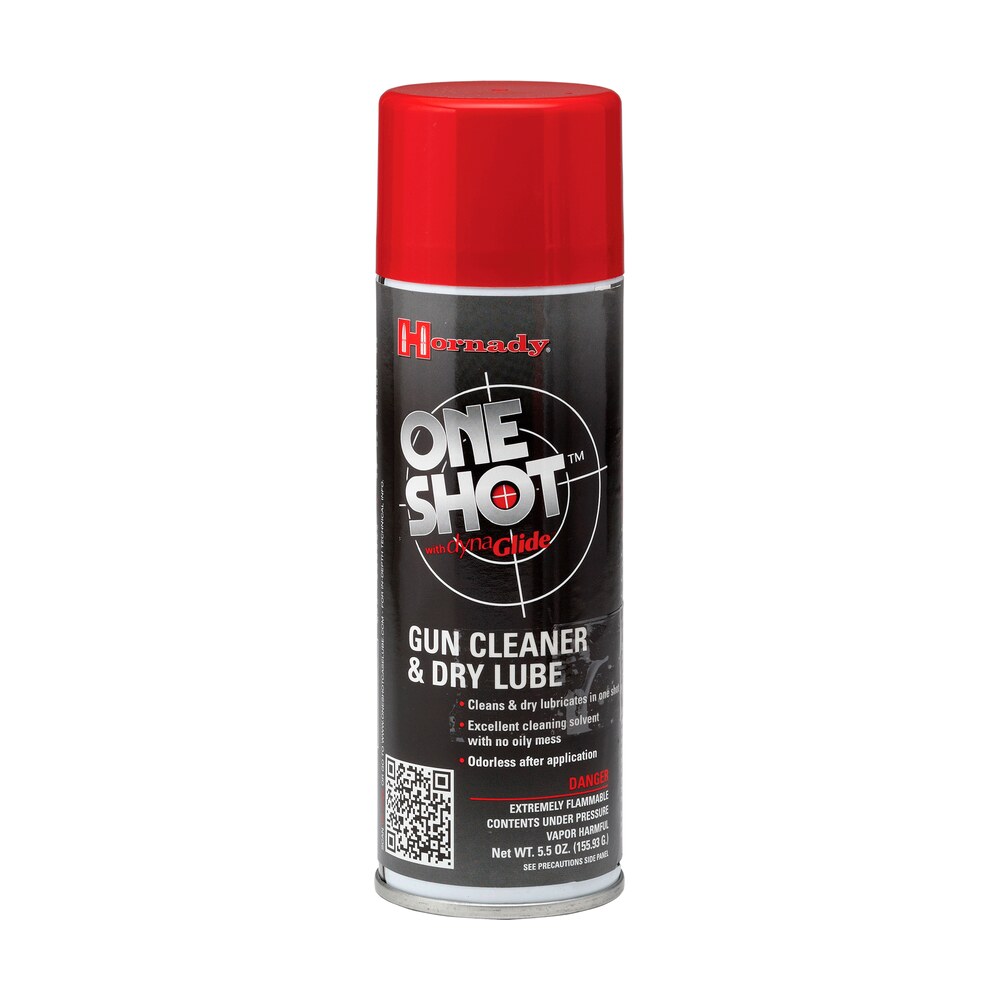 hornady 9990 one shot gun cleaner & lube against corrosion & lubricates 5 oz aerosol Hornady 9990 One Shot Gun Cleaner & Lube Against Corrosion & Lubricates 5 oz Aerosol Sports South item 86811