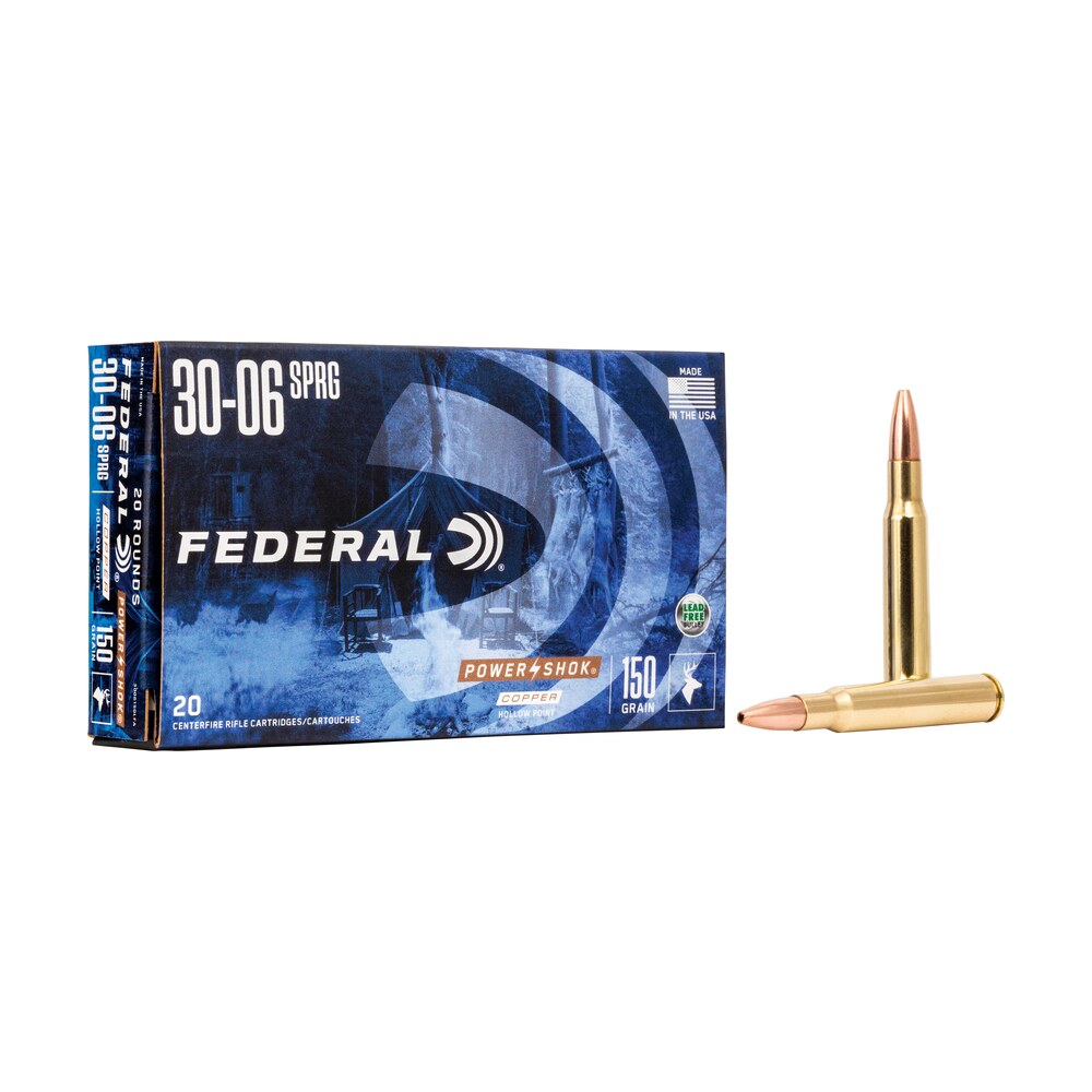 federal 3006150lfa power shok 30 06springfield 150gr copper hollow point 20 per box/10 case Federal 3006150LFA Power-Shok 30-06Springfield 150gr Copper Hollow Point 20 Per Box/10 Case Sports South item 8743