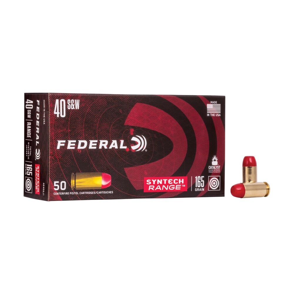 federal ae40sj1 american eagle syntech range 40s&w 165gr total syntech jacket flat nose 50 per box/10 case Federal AE40SJ1 American Eagle Syntech Range 40S&W 165gr Total Syntech Jacket Flat Nose 50 Sports South item 8747