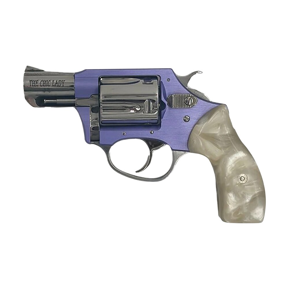 charter arms 53849 undercover lite chic lady small 38 special 5rd 2" stainless high polished & cylinder, lavender aluminum frame, pearl grip, exposed hammer Charter Arms 53849 Undercover Lite Chic Lady Small 38 Special 5rd 2" Stainless High Polished Sports South item 87481