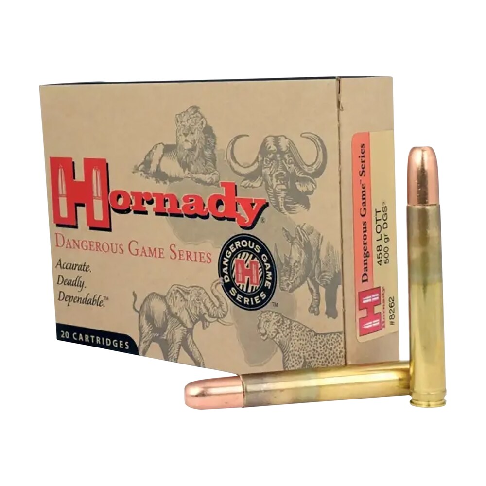 hornady 8262 dangerous game 458lott 500gr dangerous game solid 20 per box/6 case Hornady 8262 Dangerous Game 458Lott 500gr Dangerous Game Solid 20 Per Box/6 Case Sports South item 87657