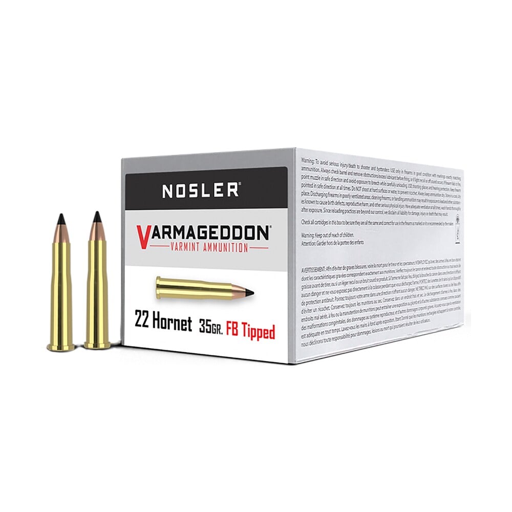 nosler 41132 varmageddon 22hornet 35gr flat base tipped 50 per box/5 case Nosler 41132 Varmageddon 22Hornet 35gr Flat Base Tipped 50 Per Box/5 Case Sports South item 88222