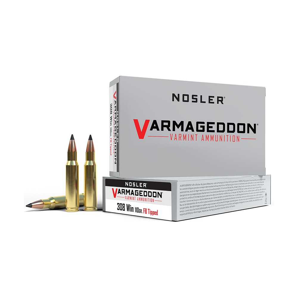 nosler 40272 varmageddon 308win 110gr flat base tipped 20 per box/10 case Nosler 40272 Varmageddon 308Win 110gr Flat Base Tipped 20 Per Box/10 Case Sports South item 88225