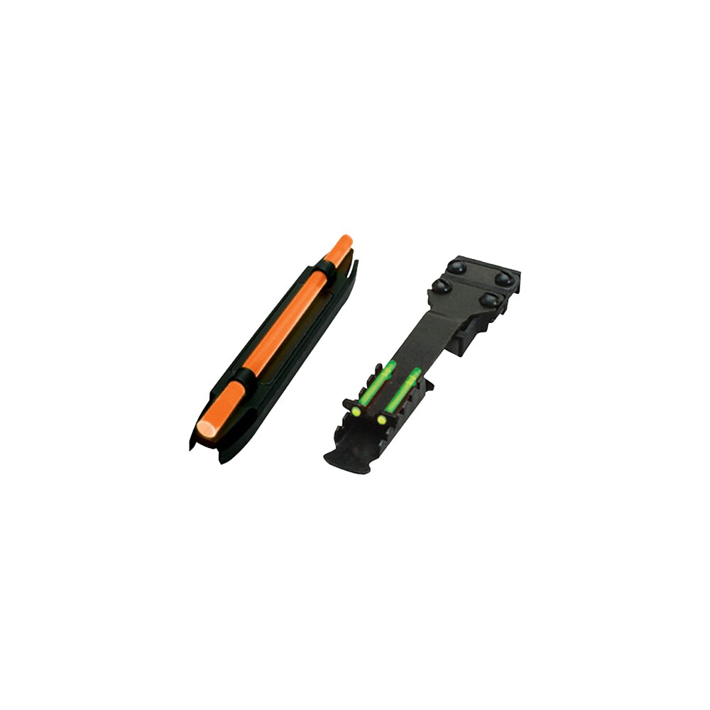hiviz c3002 c series magnetic turkey/deer sight set black | orange fiber optic front sight green fiber optic rear sight HiViz C3002 C-Series Magnetic Turkey/Deer Sight Set Black | Orange Fiber Optic Front Sight Sports South item 89422