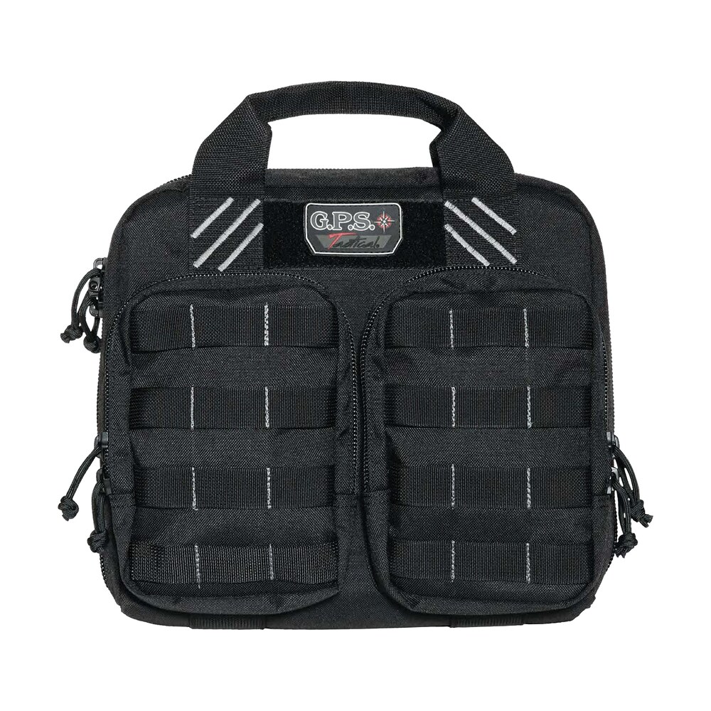 gps bags t1412pcb tactical double +2 black 1000d nylon teflon coating holds 4 handguns GPS Bags T1412PCB Tactical Double +2 Black 1000D Nylon Teflon Coating Holds 4 Handguns Sports South item 89539