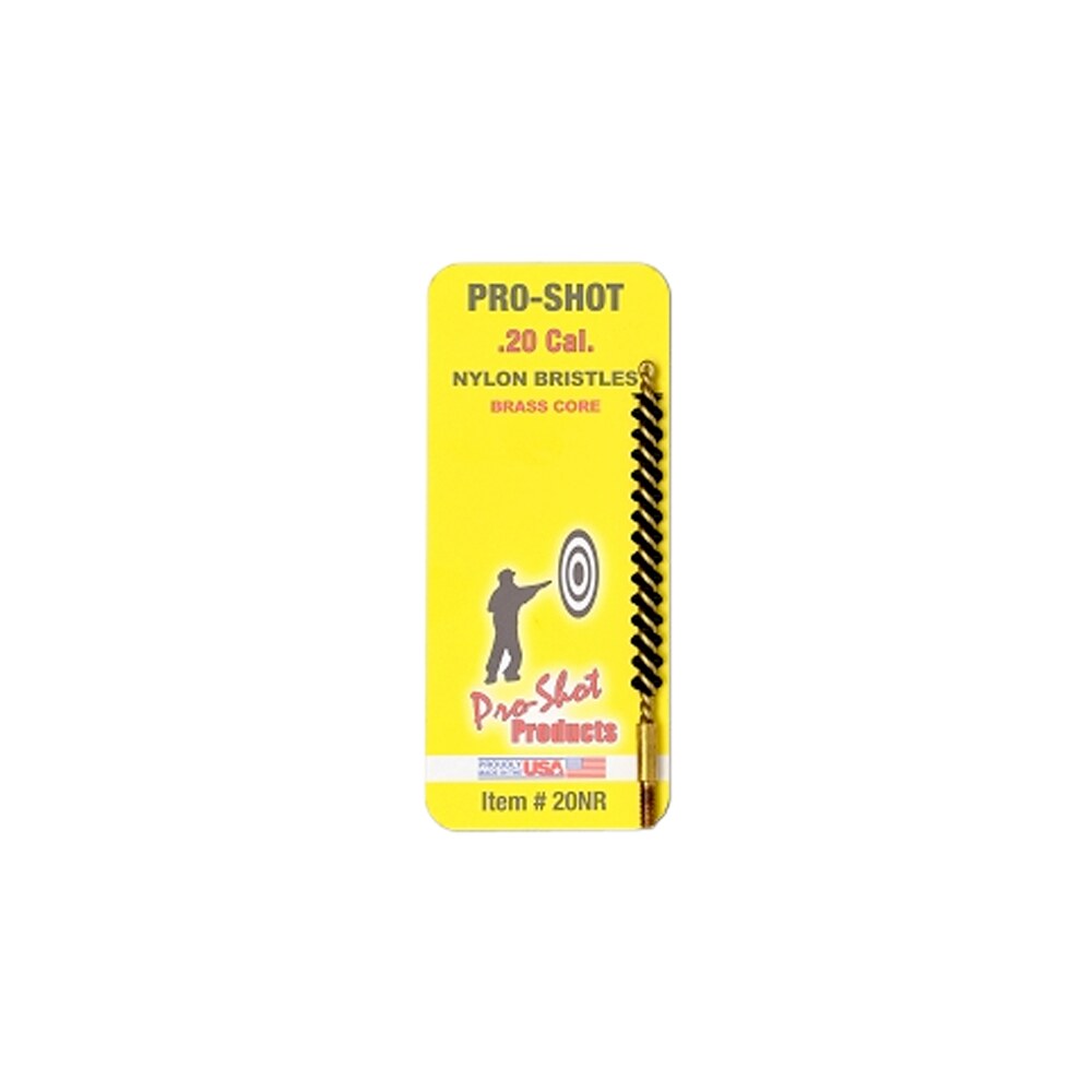 pro shot 20nr bore brush .20 cal rifle #5 40″ thread nylon bristles brass core Pro-Shot 20NR Bore Brush .20 Cal Rifle #5-40" Thread Nylon Bristles Brass Core Sports South item 8967
