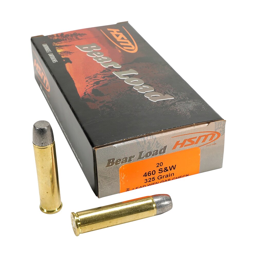 hsm 460sw4n bear load 460 s&w mag 325 gr wide flat nose 20 per box/ 25 case HSM 460SW4N Bear Load 460 S&W Mag 325 gr Wide Flat Nose 20 Per Box/ 25 Case Sports South item 89763