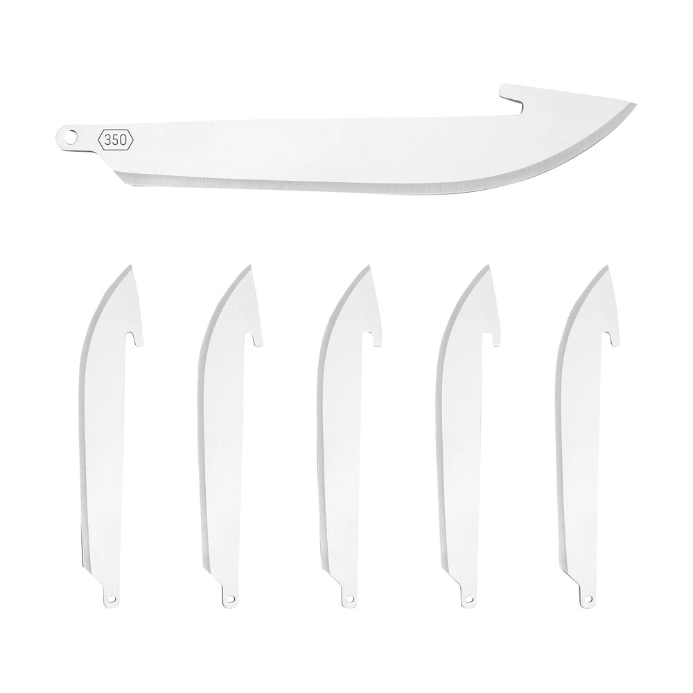 outdoor edge rr6 replacement blades razorlite drop point 3.50" 420j2 stainless steel blade silver 6 blades Outdoor Edge RR6 Replacement Blades RazorLite Drop Point 3.50" 420J2 Stainless Steel Blade Sports South item 90159