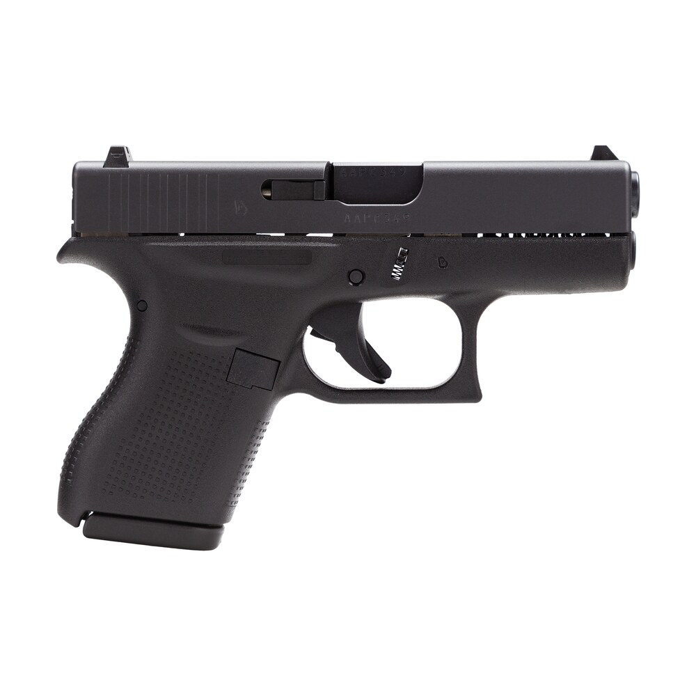 glock ui4250201 g42 gen3 sub compact 380 acp 6+1 3.25" black polygonal rifled barrel, matte black serrated slide, black polymer frame, black textured polymer grip, usa made Glock UI4250201 G42 Gen3 Sub-Compact 380 ACP 6+1 3.25" Black Polygonal Rifled Sports South item 90342