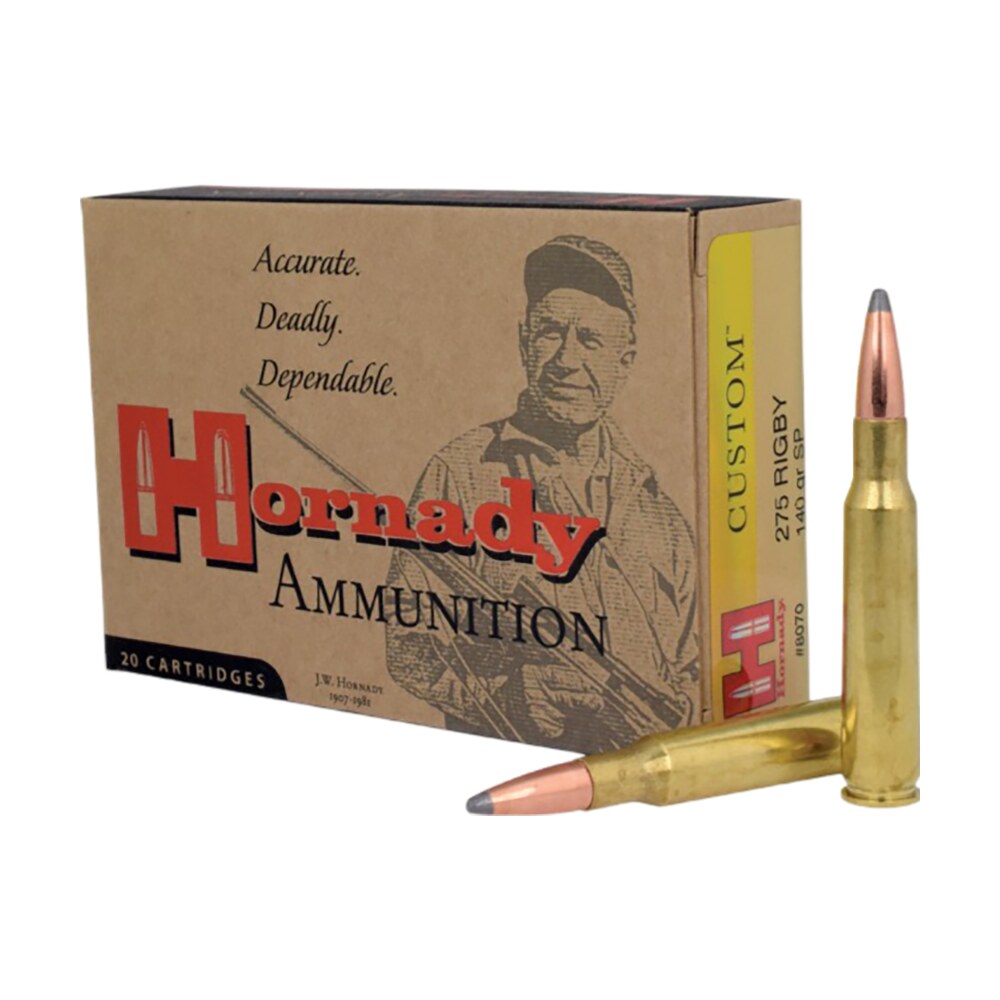 hornady 8070 custom 275rigby 140gr interlock spire point 20 per box/10 case Hornady 8070 Custom 275Rigby 140gr InterLock Spire Point 20 Per Box/10 Case Sports South item 90500