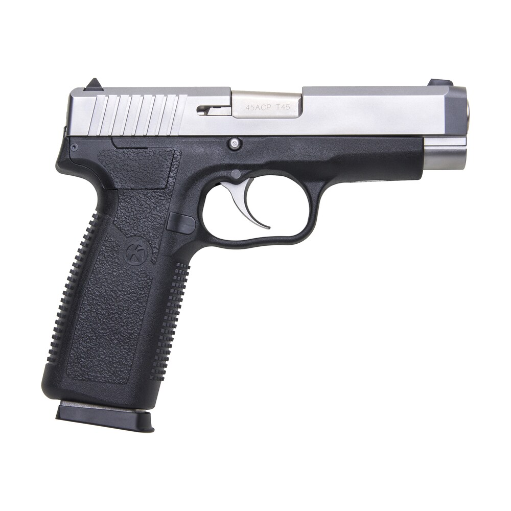 kahr arms ct4543 ct45 45 acp 7+1 4" stainless steel barrel, matte serrated stainless steel slide, black polymer frame, black textured polymer grip, right hand Kahr Arms CT4543 CT45 45 ACP 7+1 4" Stainless Steel Sports South item 90794