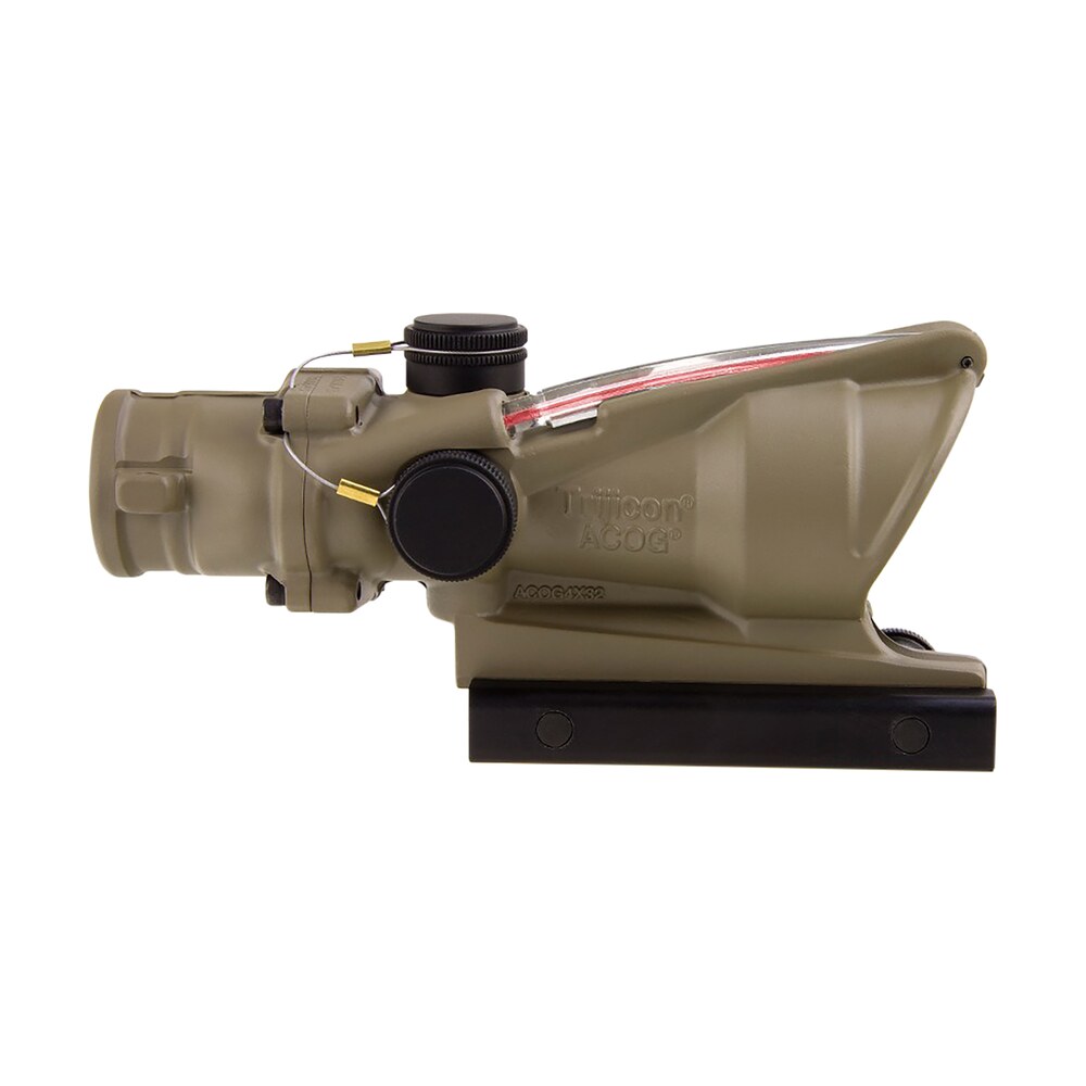 trijicon 100310 acog flat dark earth 4x32mm illuminated red chevron .223/5.56 bdc reticle Trijicon 100310 ACOG Flat Dark Earth 4x32mm Illuminated Red Chevron .223/5.56 BDC Reticle Sports South item 90990
