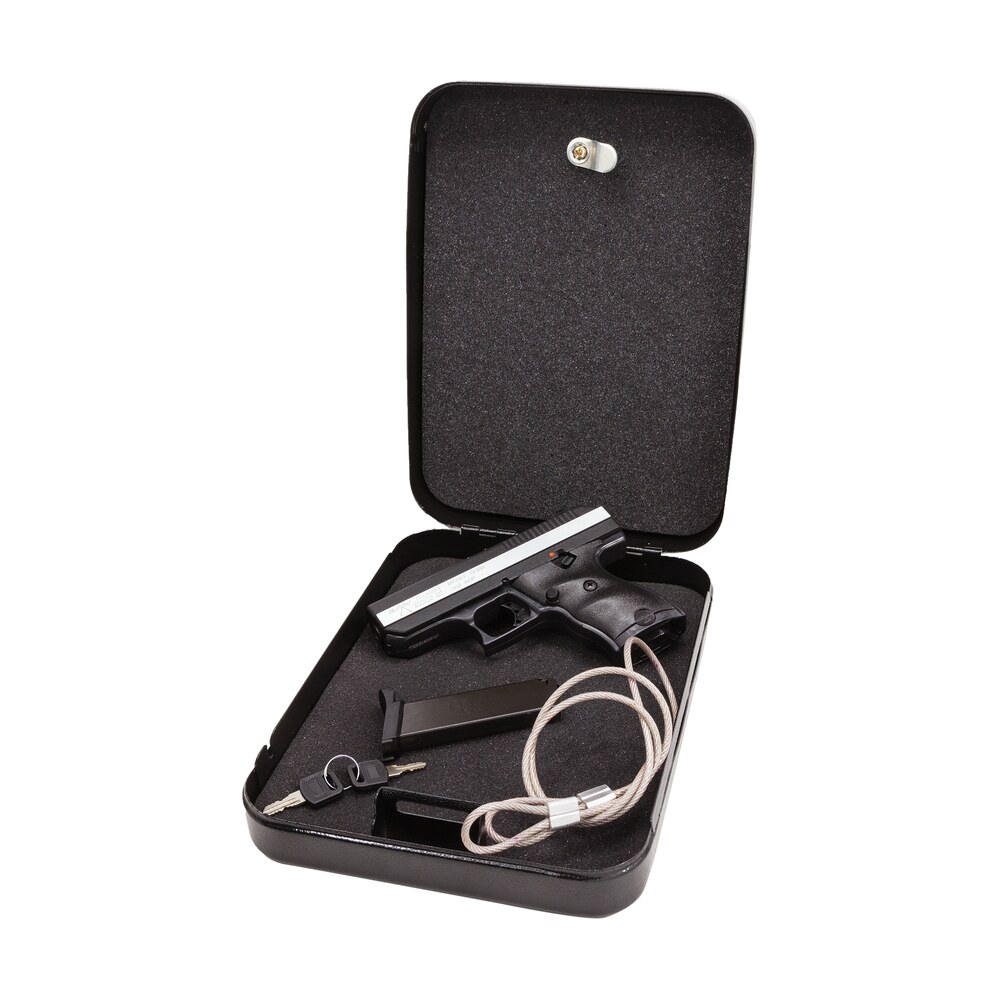 hi point cf380hsp cf home security package 380 acp 8+1, 3.50" black steel barrel, black powder coated/chrome serrated steel slide, black polymer frame & grip, keyed lock box Hi-Point CF380HSP CF Home Security Package 380 ACP 8+1, 3.50" Black Steel Sports South item 91046