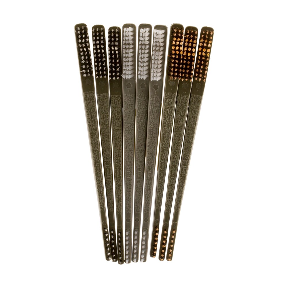 otis fg316bp ap brushes variety pack multi caliber universal firearm 10″ long bronze/nylon/stainless steel bristles 9 per pkg Otis FG316BP AP Brushes Variety Pack Multi-Caliber Universal Firearm 10" Long Sports South item 9113