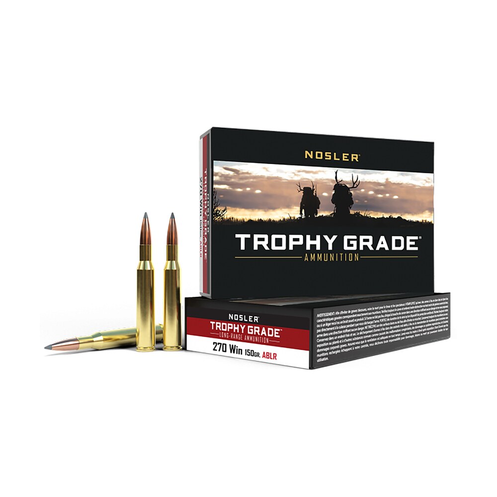 nosler 60125 trophy grade long range 270win 150gr nosler spitzer accubond long range 20 per box/10 case Nosler 60125 Trophy Grade Long-Range 270Win 150gr Nosler Spitzer AccuBond Long Range 20 Per Sports South item 91130