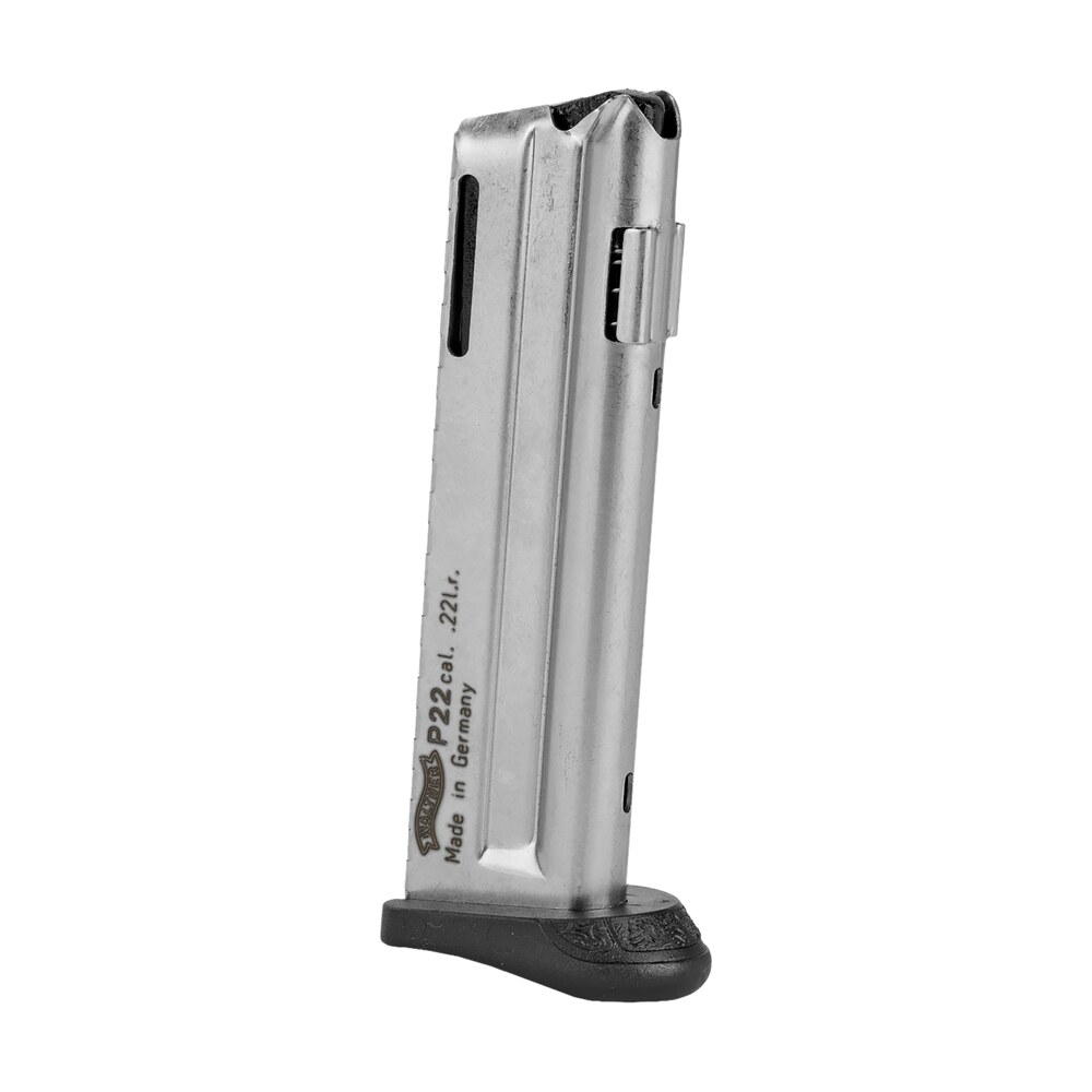 walther arms 512604 p22 10rd detachable w/finger rest 22 lr black steel Walther Arms 512604 P22 10rd Detachable Sports South item 91628