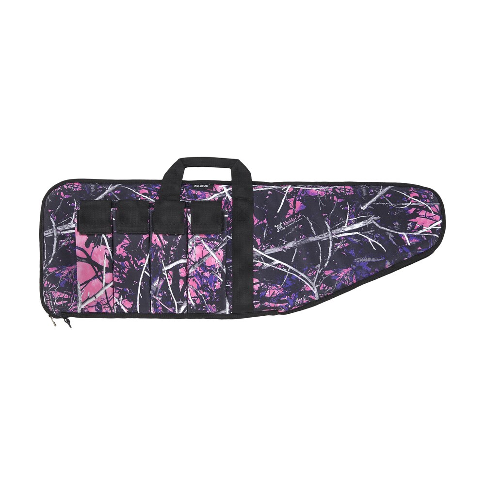 bulldog mdg1038 extreme tactical 38" muddy girl camo water resistant nylon, black trim, tricot lining, 4 external velcro magazine pouches, soft padding Bulldog MDG1038 Extreme Tactical 38" Muddy Girl Camo Water-Resistant Nylon, Black Trim, Tricot Sports South item 91806